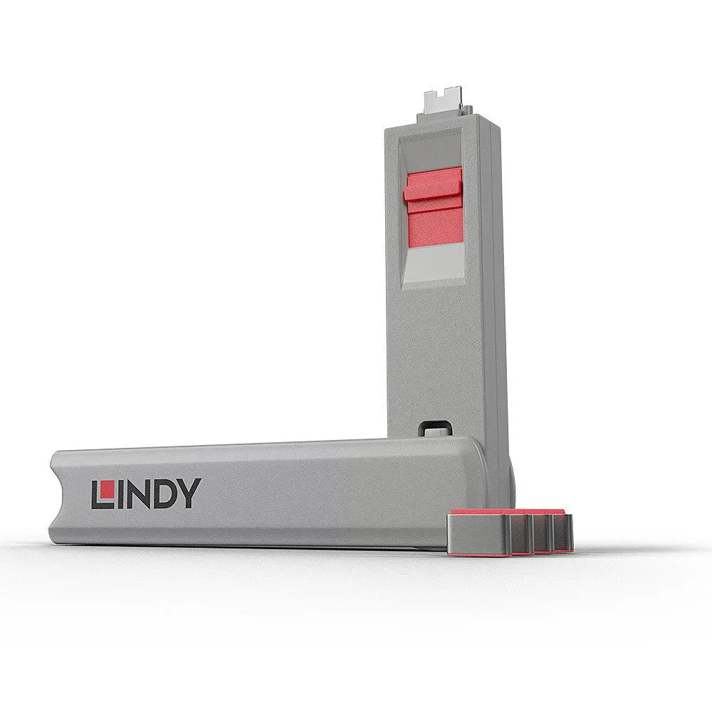 Sistem securizare porturi USB, Lindy – 4 buc, Roz