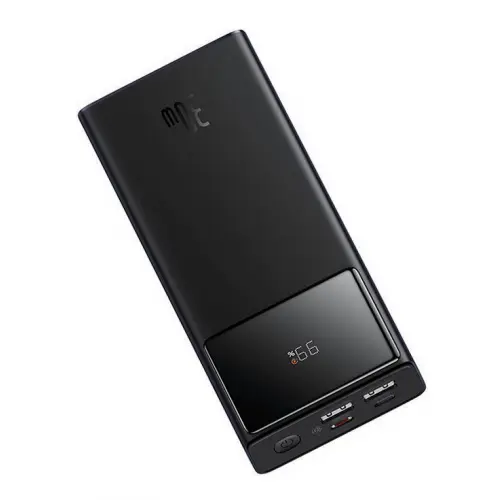 Acumulator extern Baseus Star-Lord Digital Display Fast Charge 20000mAh 30W Alb + Cablu USB to USB-C 0.3m negru