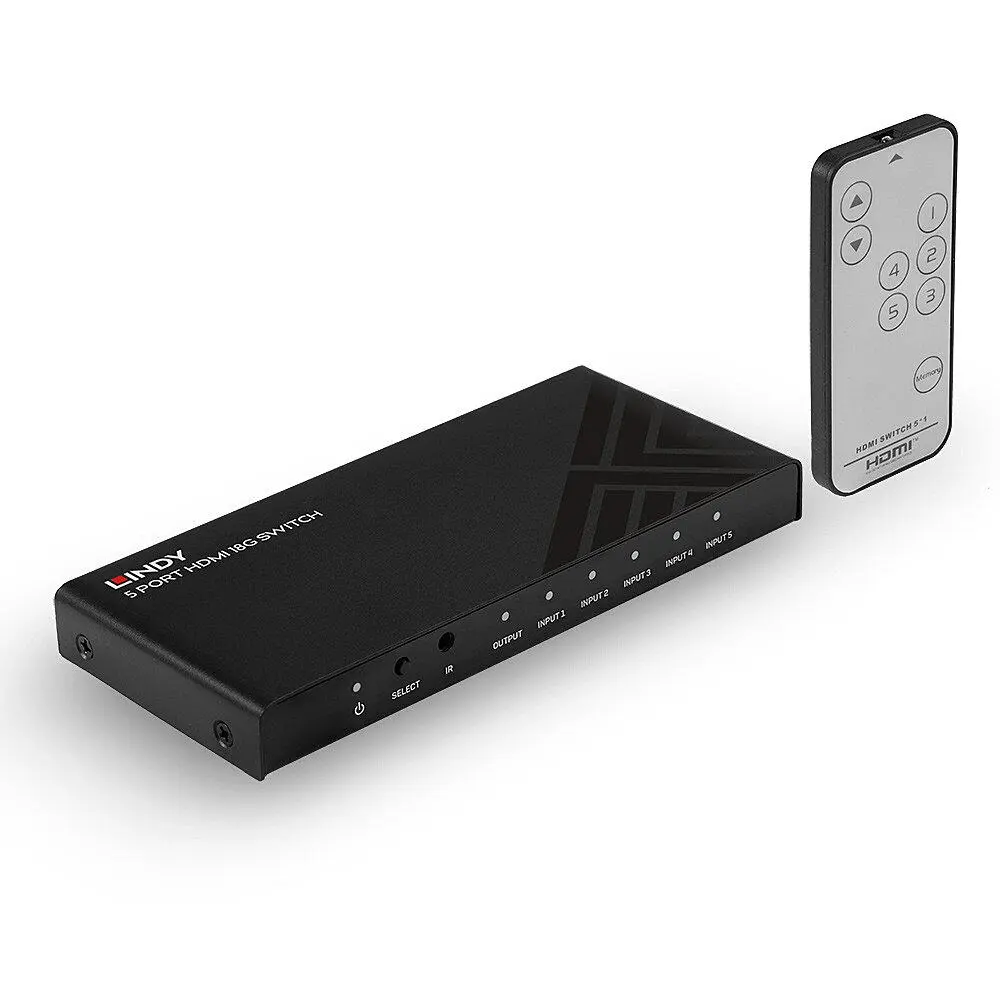 Comutator HDMI cu 5 porturi Lindy, 18G