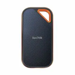 SSD Extern SanDisk Extreme PRO® V2, 1TB, NVMe, USB 3.2 Gen2x2, Aluminiu, protectie, gri/portocaliu