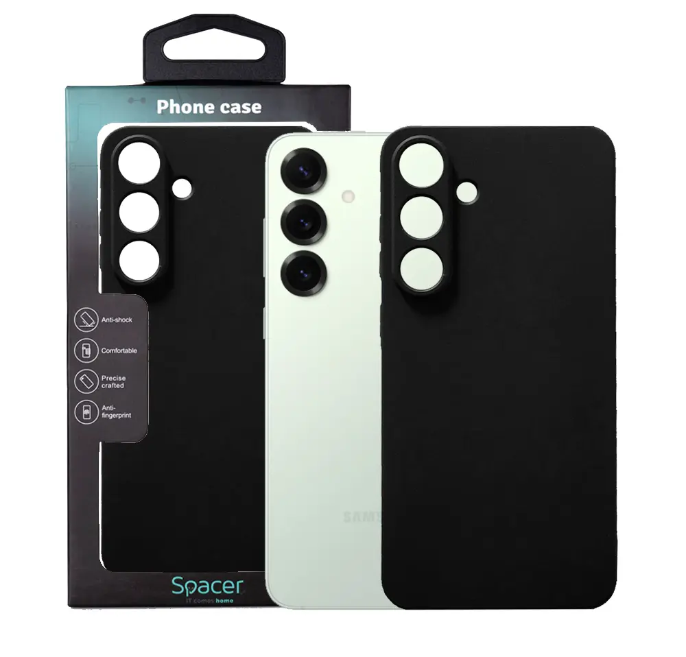 Husă Spacer Samsung Galaxy S25 Plus TPU neagră 1,5 mm