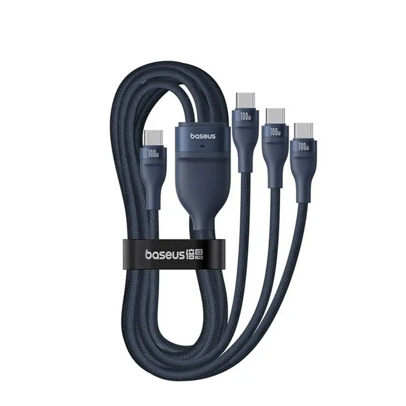 Cablu USB-C Baseus Flash Series 3 100W 1,5m albastru P10377503321-00