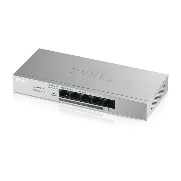 Switch PoE Zyxel GS1200-5HPv2 5 porturi Gigabit web managed