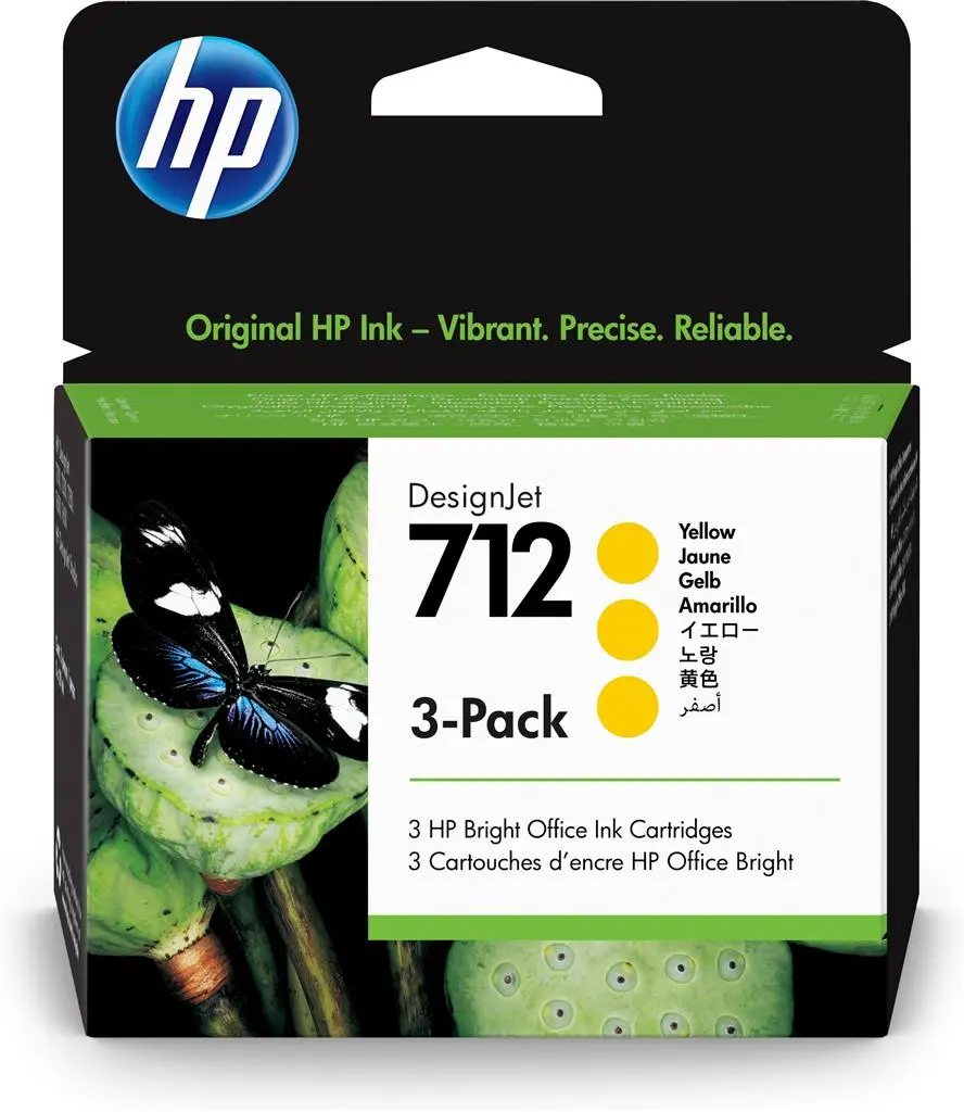 Cartuș cerneală HP 712 3ED79A galben 3 buc 29 ml