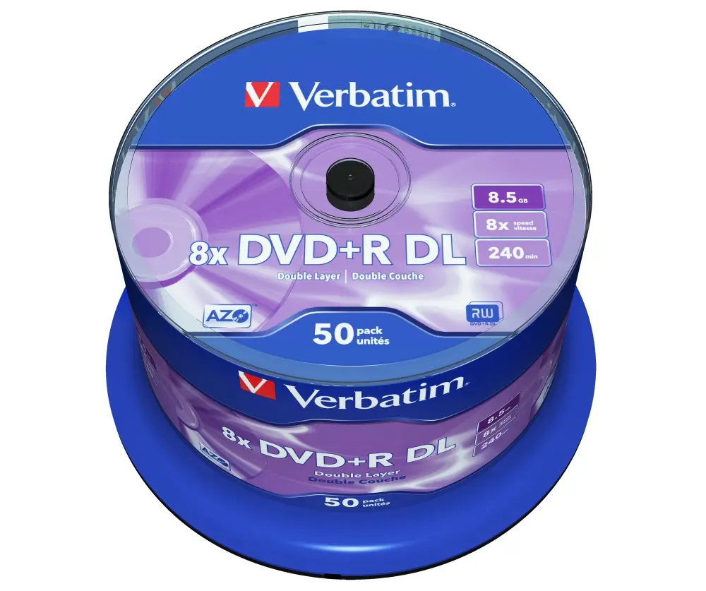 DVD R Verbatim 43758 50 buc DVD+R 8,5 GB 8x spindle
