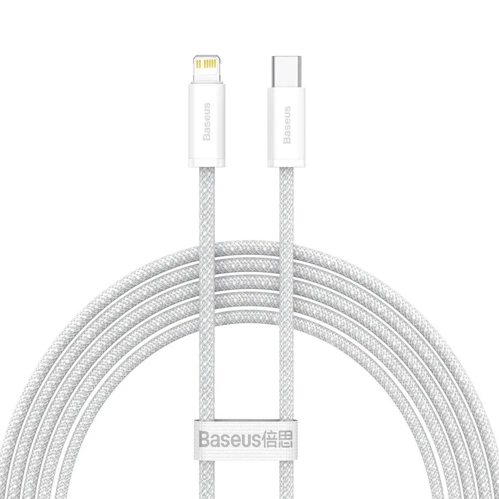 Cablu Baseus Dynamic CALD000102 USB-C Lightning 2m PD 20W Alb