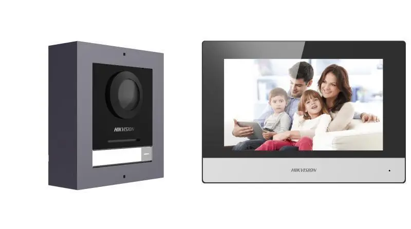 Kit videointerfon Hikvision DS-KIS602(B) gri