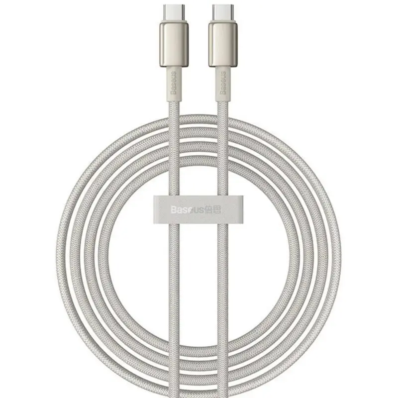 Cablu de date USB-C la USB-C Baseus Tungsten Gold, 100W, 2m, auriu