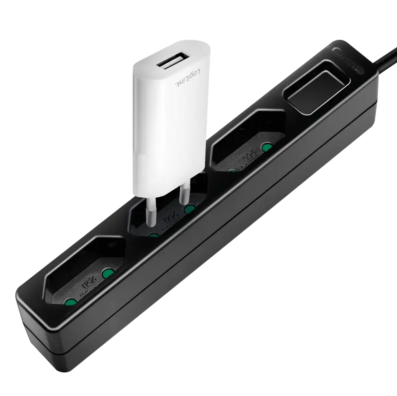 Prelungitor Logilink LPS229B 3 prize 1 5m negru