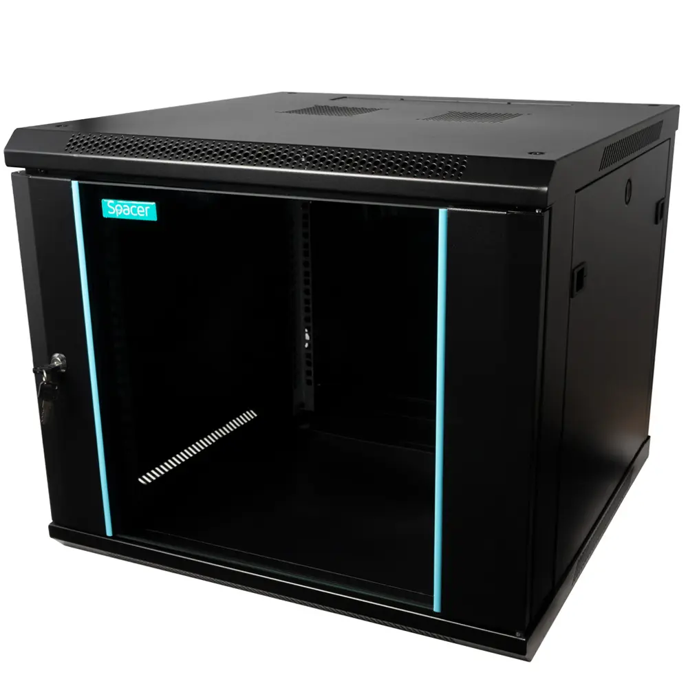 Cabinet rack Spacer 9U 600×600 perete negru