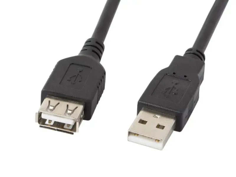 Cablu prelungitor USB Lanberg 0 7m negru