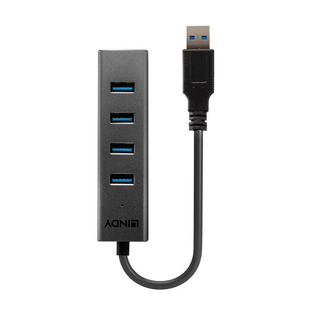 Hub USB Lindy 4 porturi negru LY-43324