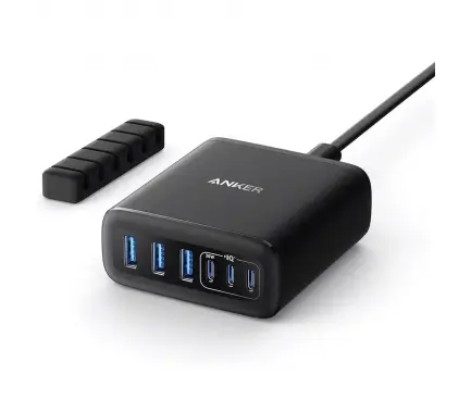 Încărcător rețea Anker 112W 6 porturi Slim negru