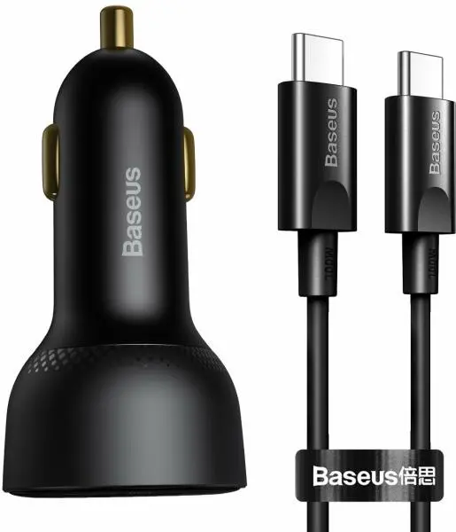 Incarcator auto Baseus Supreme Digital Display PPS, USB, USB-C, 100W, Negru