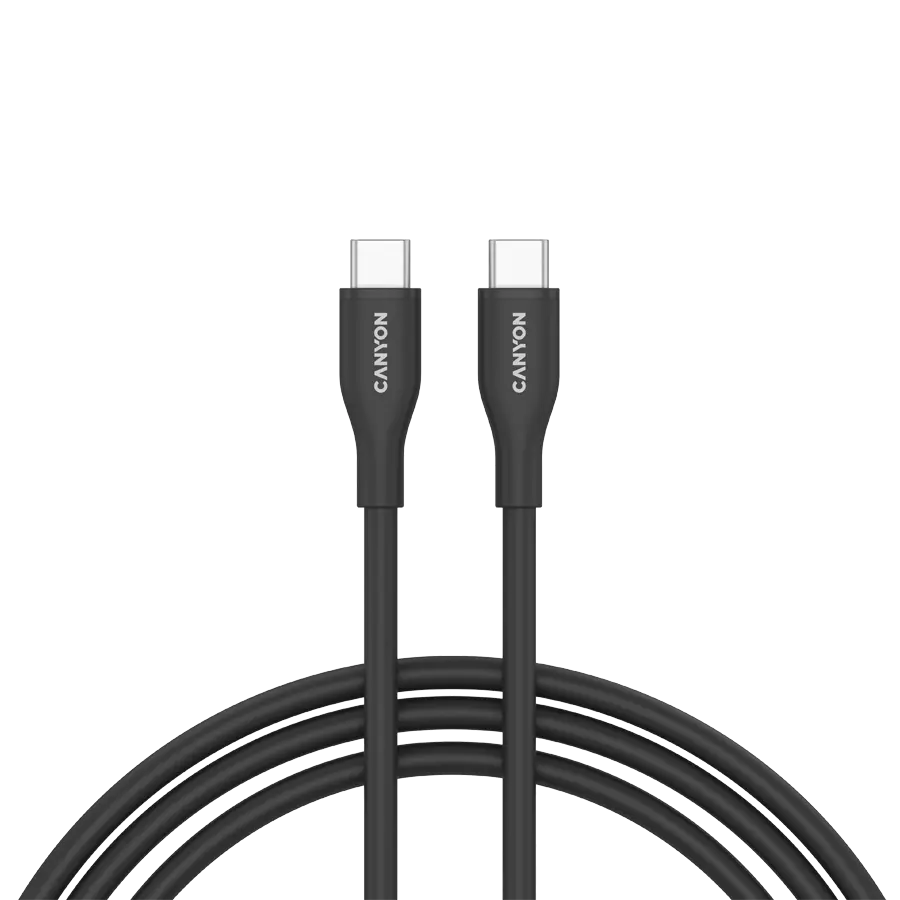 Cabluri de date telefoane Canyon CC60SC10 60W 1m, silicon, negru
