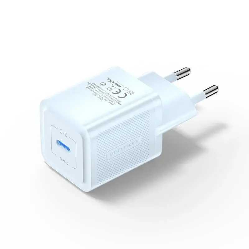 Incarcator retea Vention 20W, 1 x USB Type-C, 5V/3A, QC 3.0, Albastru