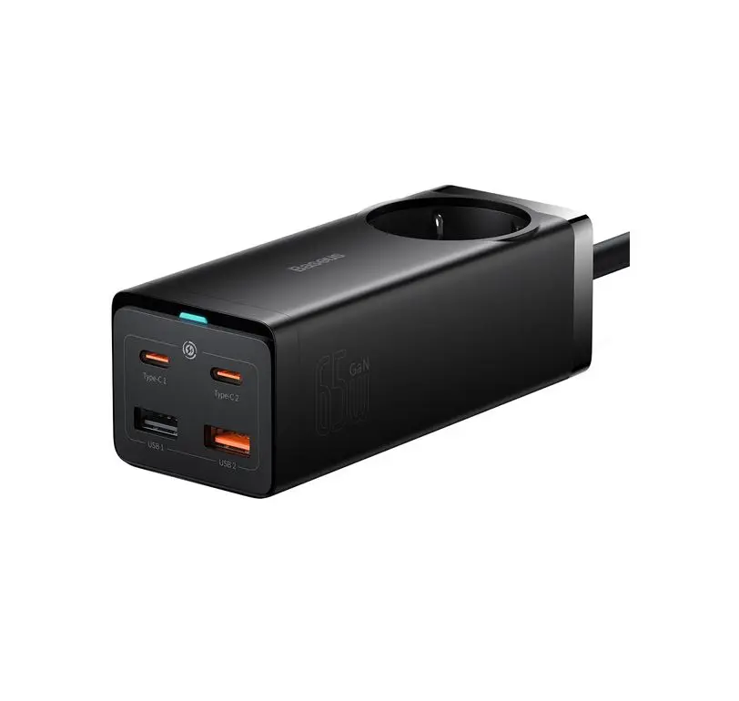 Stație încărcare Baseus GaN3 Pro 65W 2x USB-C 2x USB AC