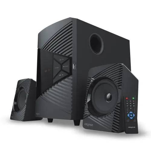 Boxe 2.1 Creative SBS E2500 High-Performance, 30W RMS, Bluetooth, USB, Aux 3.5mm, Telecomanda, Negru