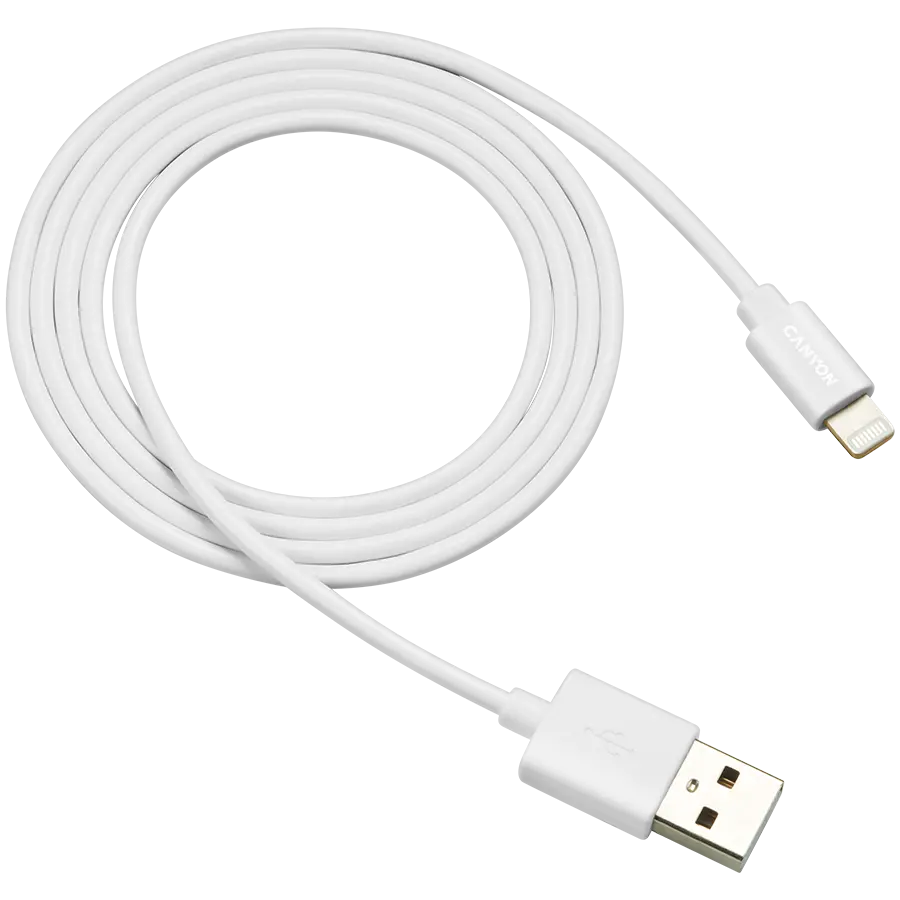 Cablu de date/incarcare tip Lightning Canyon, MFI, ultra compact, 1m, White
