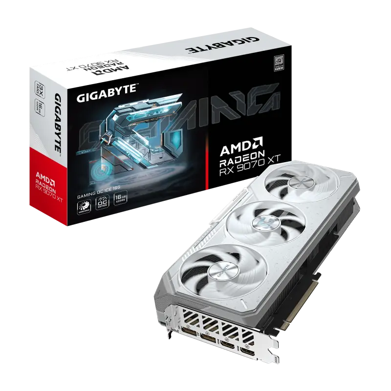 Placă video Gigabyte RX 9070 XT GAMING OC ICE 16GB GDDR6