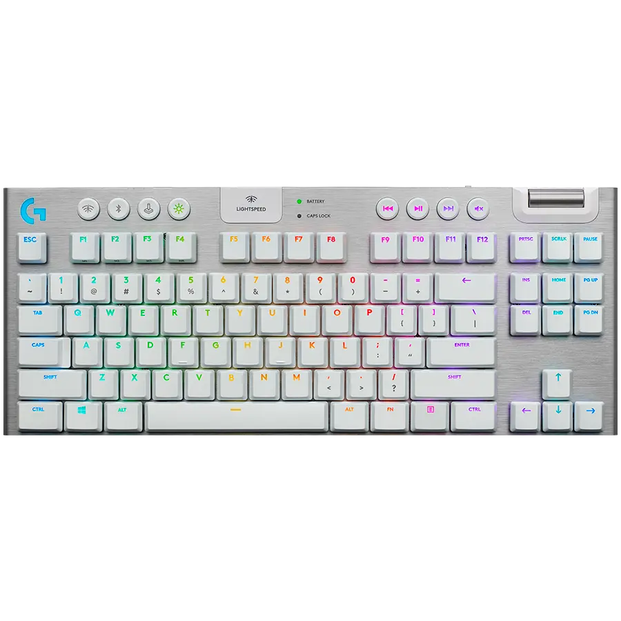 Tastatură Logitech G915 X LIGHTSPEED tactile albă