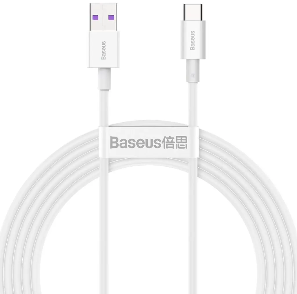 Cablu Baseus CATYS-A02 USB-C 66W 2m Alb
