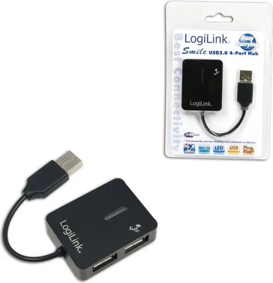 Hub Logilink UA0139 4 x USB 2 0 Negru