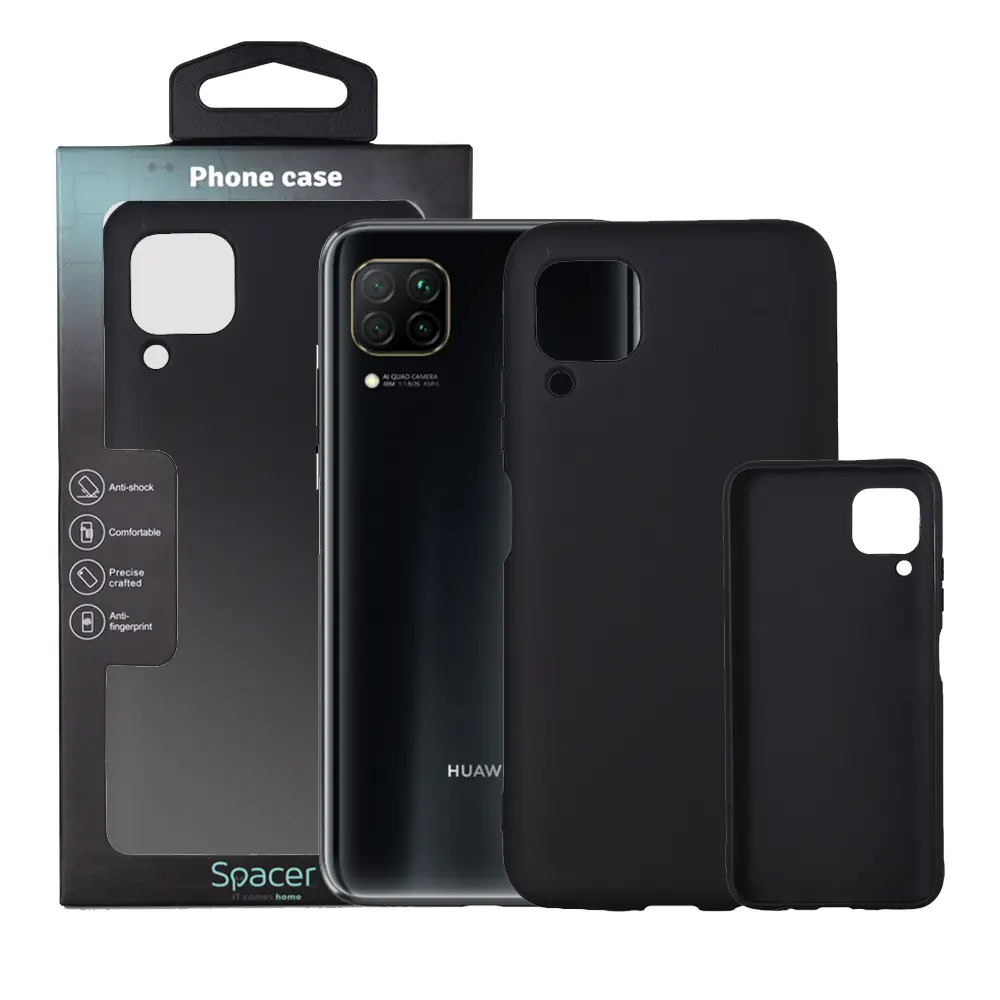 Husă Spacer Huawei P40 Lite neagră TPU 1,5 mm