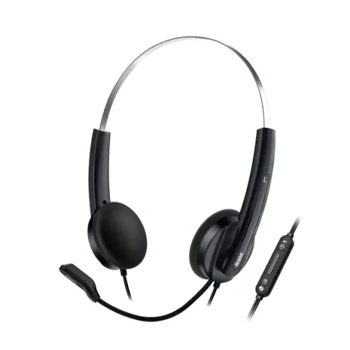 Casti cu fir Genius HS-220U microfon USB-C negru