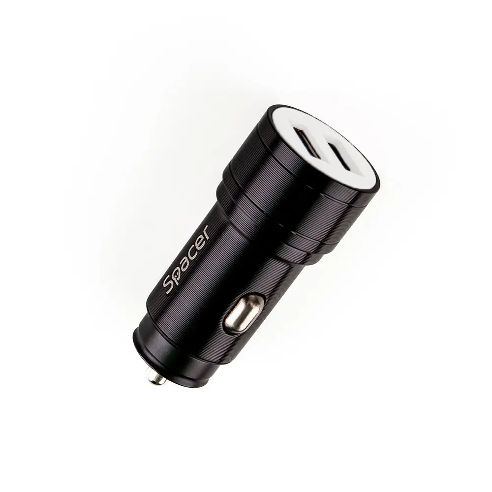 Alimentator auto Spacer SPCC-DUO-02 17W 2×USB