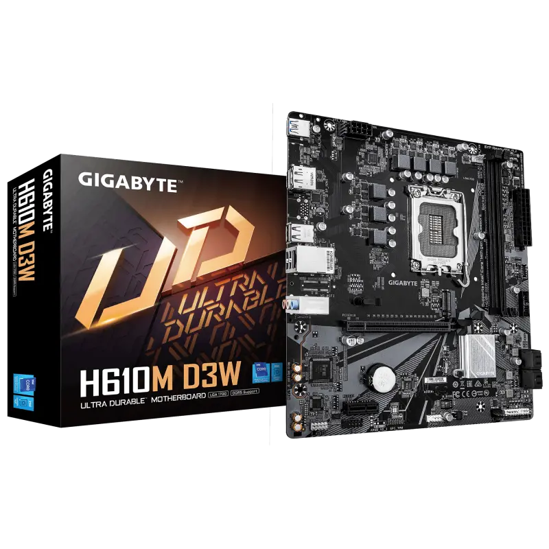 Placă de bază Gigabyte H610M D3W DDR4 LGA1700 mATX