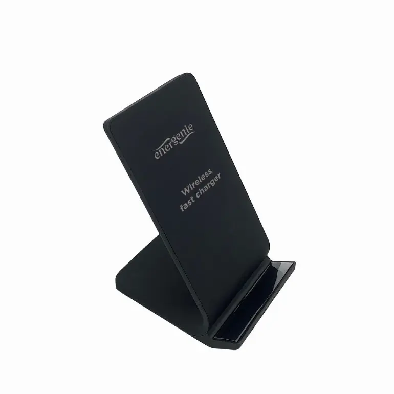 Alimentator wireless Gembird, compatibil cu tel. certificate Qi, 10W, intrare 5V/2A sau 9V/1.67A, iesire 5V/1A sau 9V/1.1A, tip stand, Negru, EG-WPC10-02