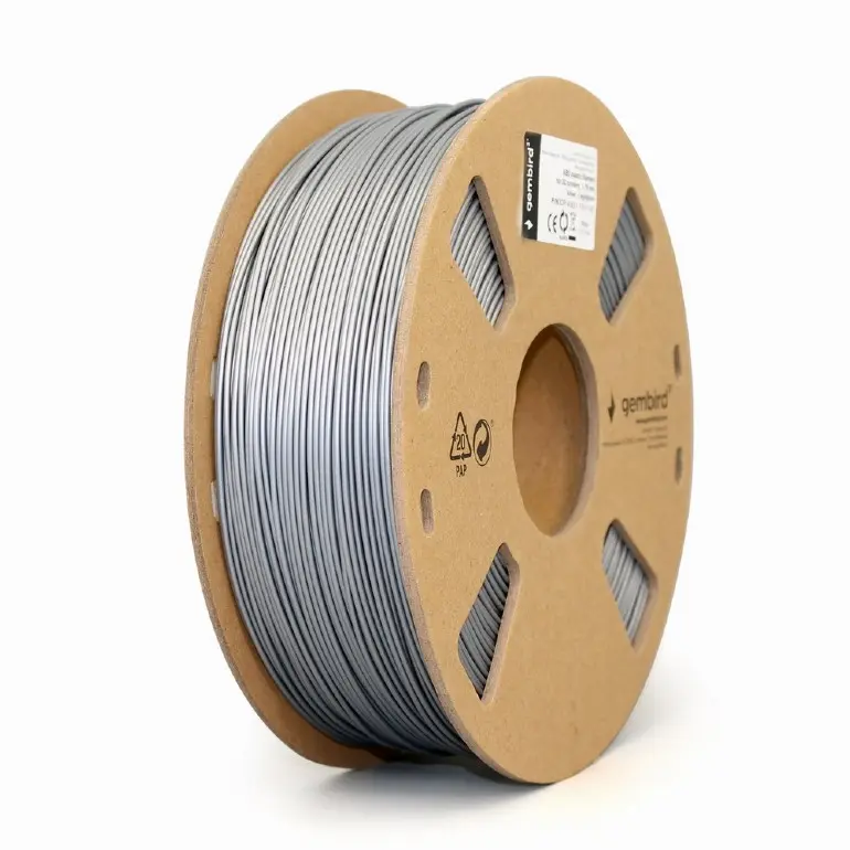 Filament Gembird ABS 1 75 mm argintiu 1 kg