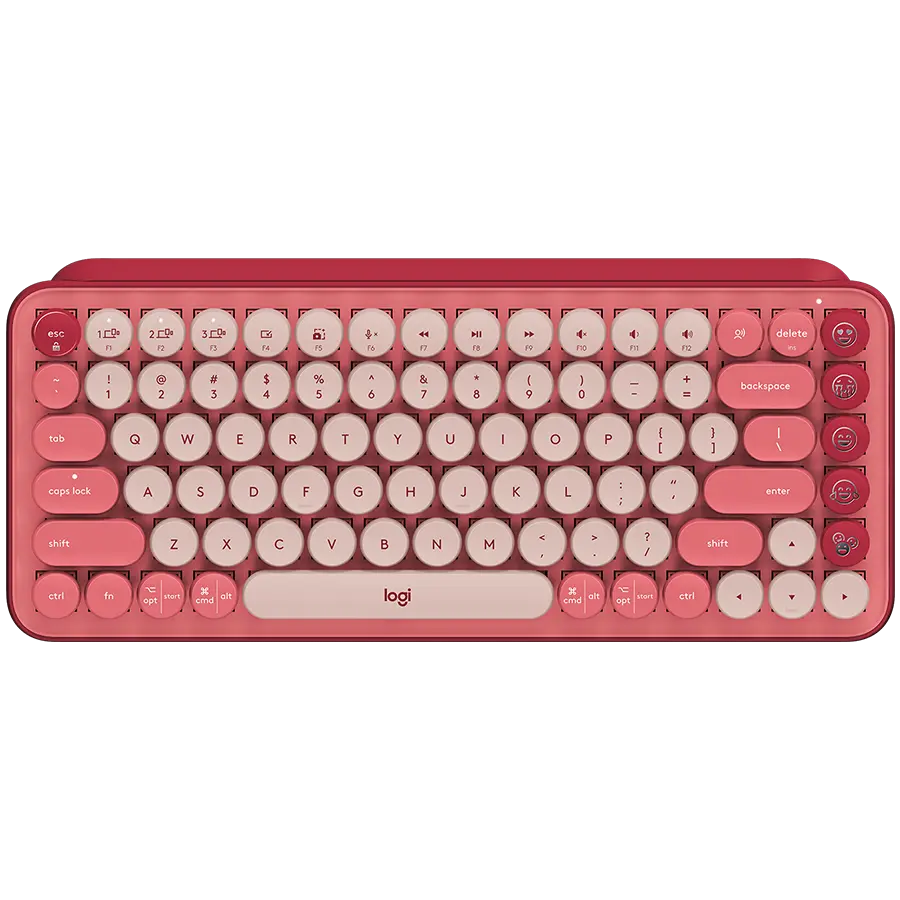 Kit Wireless Tastatura Mouse Logitech POP Icon Combo, Rose