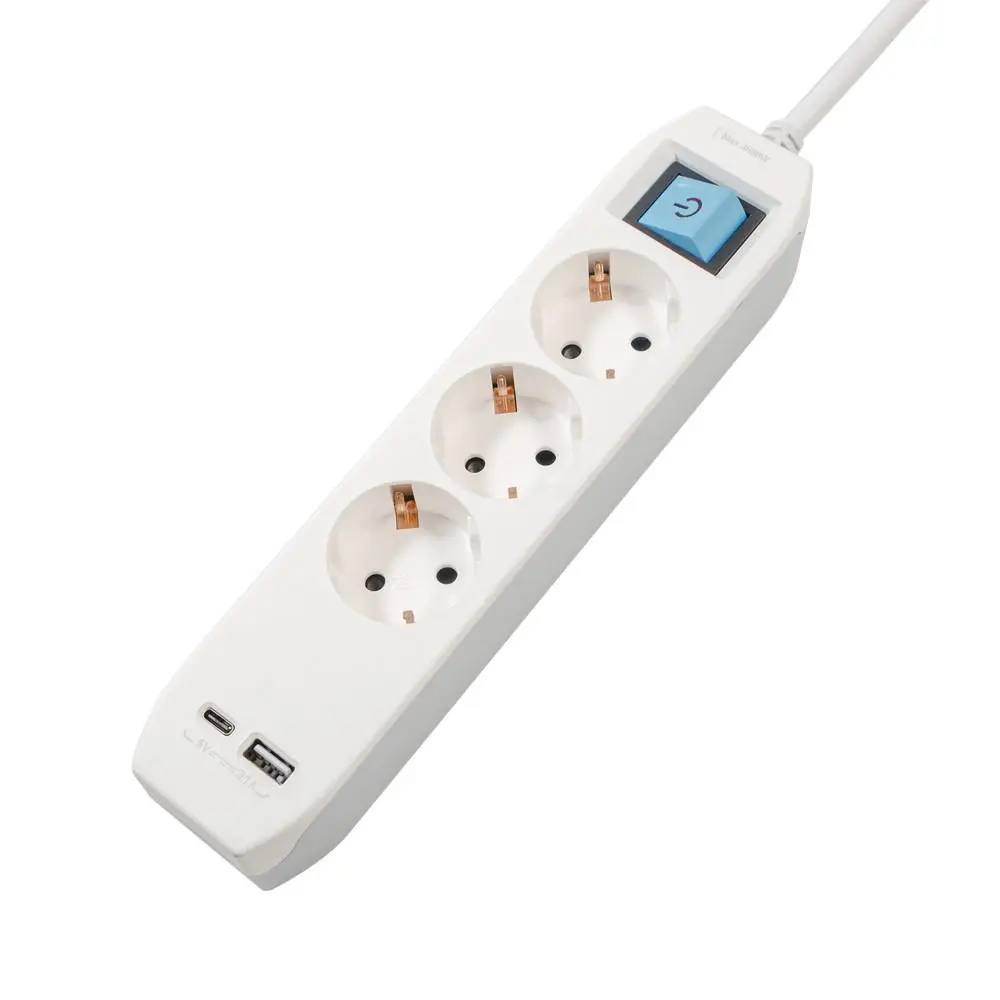Prelungitor Spacer PP-3-30-TC-USB 3 prize 3m gri-alb