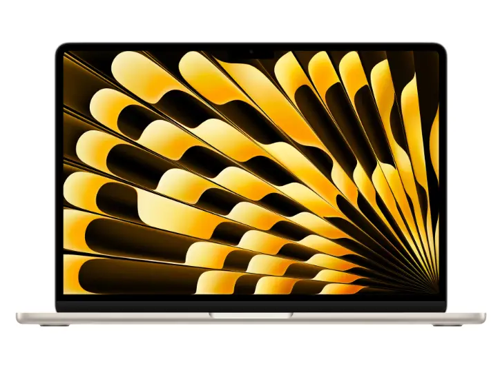 Laptop Apple MacBook Air 13″, cu procesor Apple M4, 10 nuclee CPU si 8 nuclee GPU, 16GB RAM, 256GB, Starlight, Tastatura Internationala, Manual RO