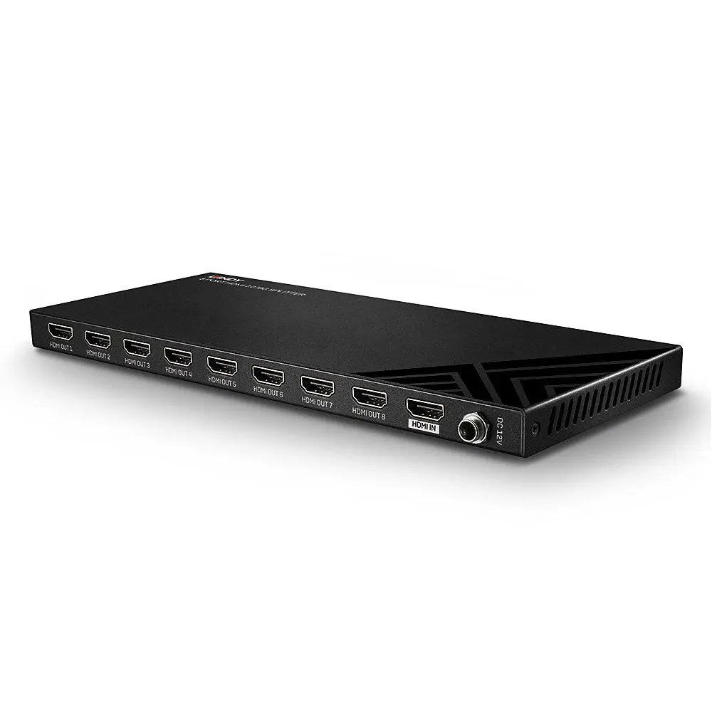 Distribuitor HDMI Lindy 8 porturi 4K negru LY-38237