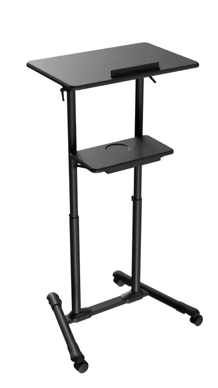 Birou GEMBIRD pentru 1 TV/monitor, max 20 kg, raft max 10 kG 400x215mm, birou 600x400mm, negru