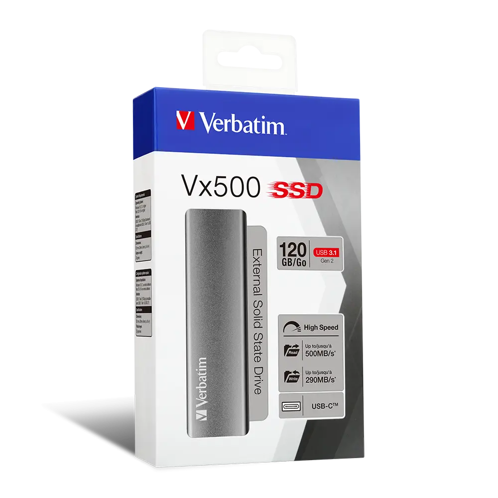 SSD extern Verbatim Vx500 120GB USB 3.1 Gen 2 Gri