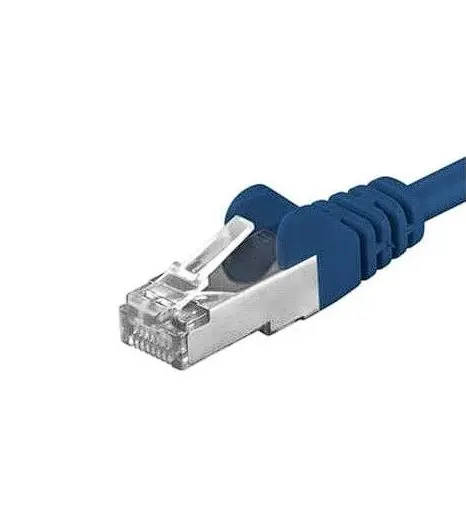 Patchcord PremiumCord SFTP Cat 6A 0 5m albastru SFTP-6A-0.5-BL