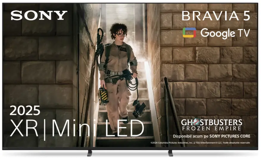 Televizor Sony BRAVIA 5 XR l Mini LED 55XR55, 139 cm, Smart Google TV, 4K Ultra HD, 100 Hz, Clasa E (Model 2025)