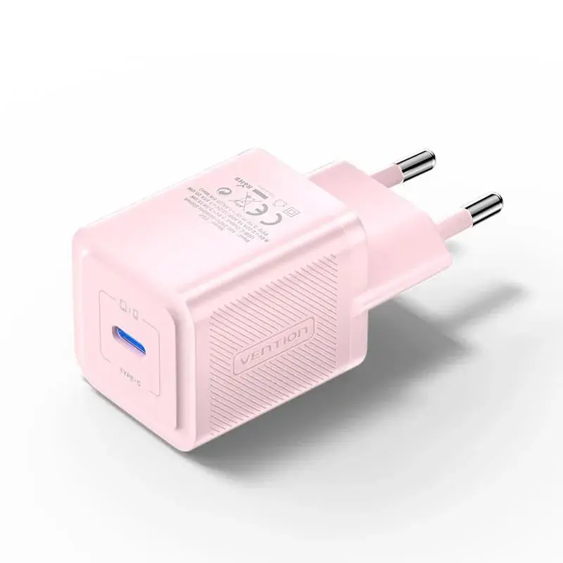 Încărcător rețea Vention 20W USB-C GaN roz FEPP0-EU