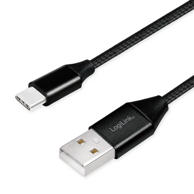 Cablu USB LogiLink CU0139 USB-C 30 cm negru