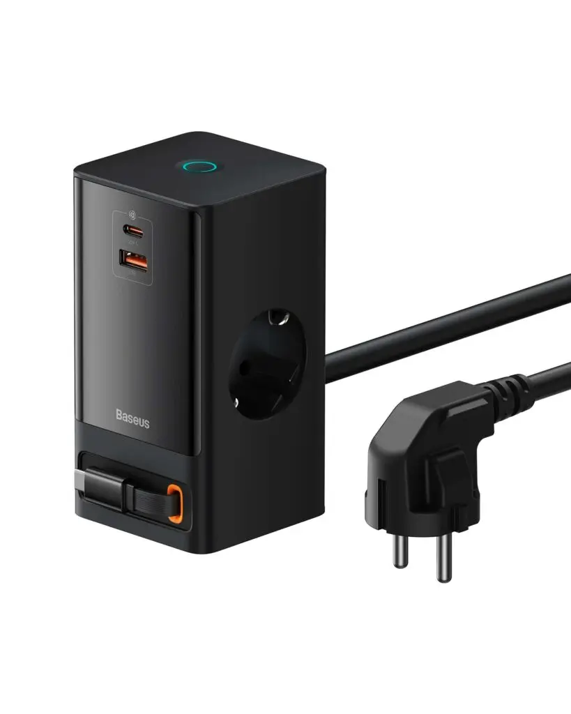 Încărcător rețea Baseus PowerCombo 65W Digital 2 prize