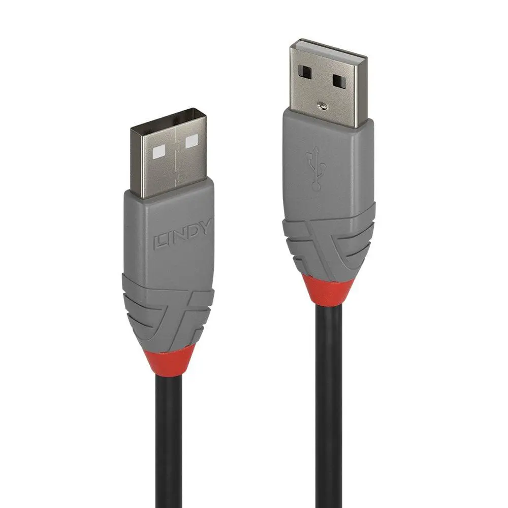 Cablu USB Lindy 0-5m A-A gri Anthra Line LY-36691