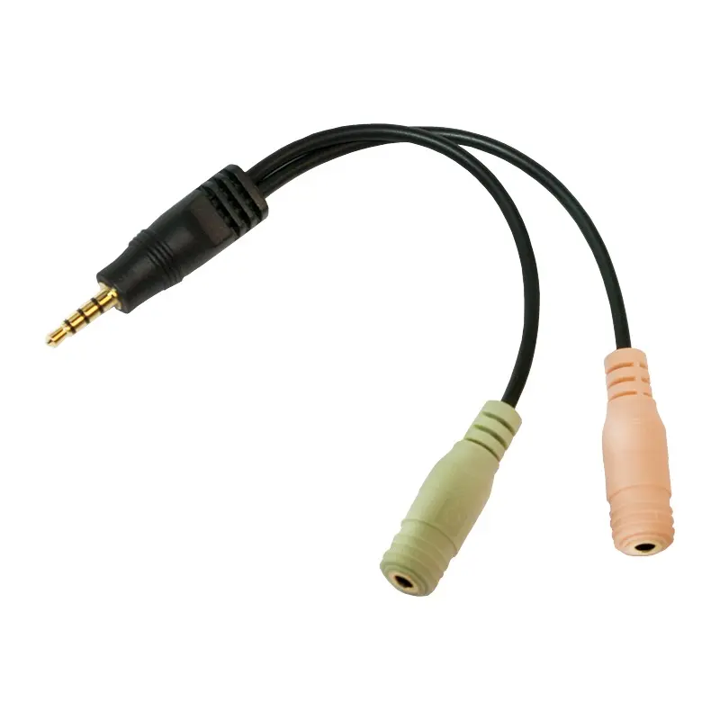 Adaptor audio LogiLink CA0021 Jack 3.5 mm 4 pini la 2 x 3 pini