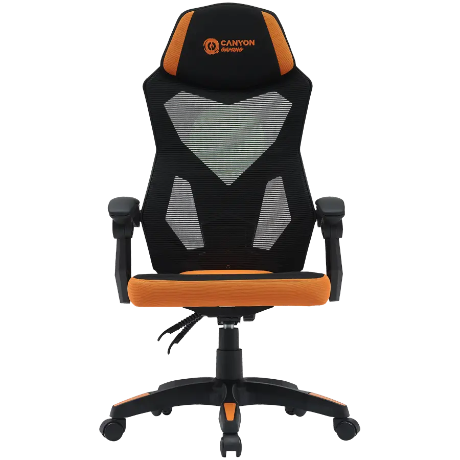 Scaun gaming Canyon Wave MCH02 mesh negru/portocaliu