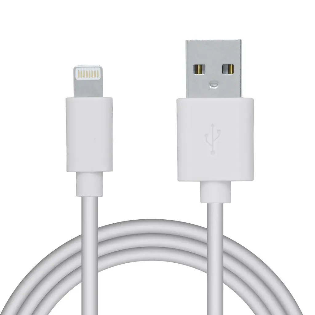 Cablu Spacer Lightning 1-8m alb USB-A 2,1 A