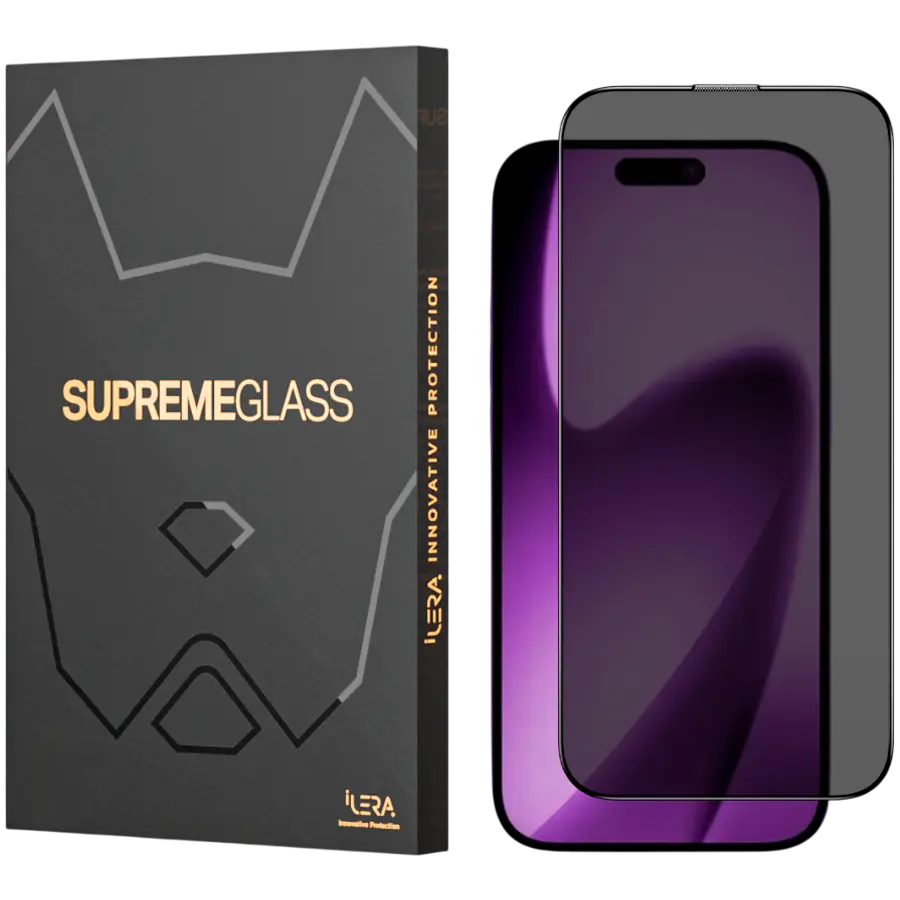 Folie privacy iLera Incognito Glass iPhone 17 Air DeLuxe