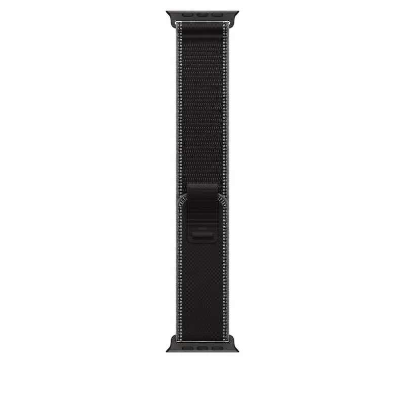 Curea pentru Apple Watch 49mm, Black/Charcoal Trail Loop – M/L – Black Titanium Finish